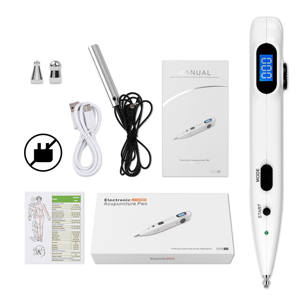 Acupuncture Pen With Digital Display Electro Acupuncture Point Muscle Stimulator Device