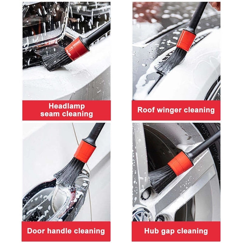 Car Detailing Brushes Cleaning Brush Set Cleaning Wheel Tire Interior Exteri